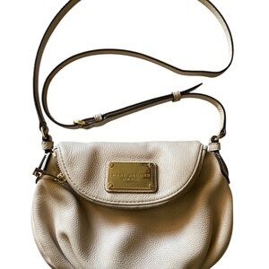 Marc Jacobs Cream Crossbody Bag with Gold Details